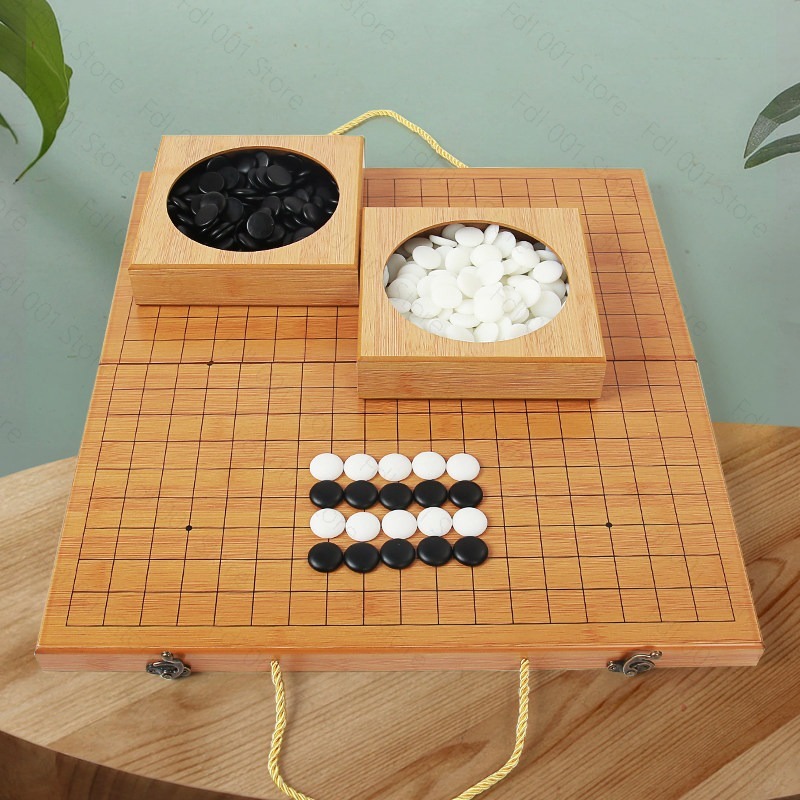 Board Game Harvest - 19-Wege-Backgammon-Spielbrett in Schwarz-Weiß für Strategisches Denken