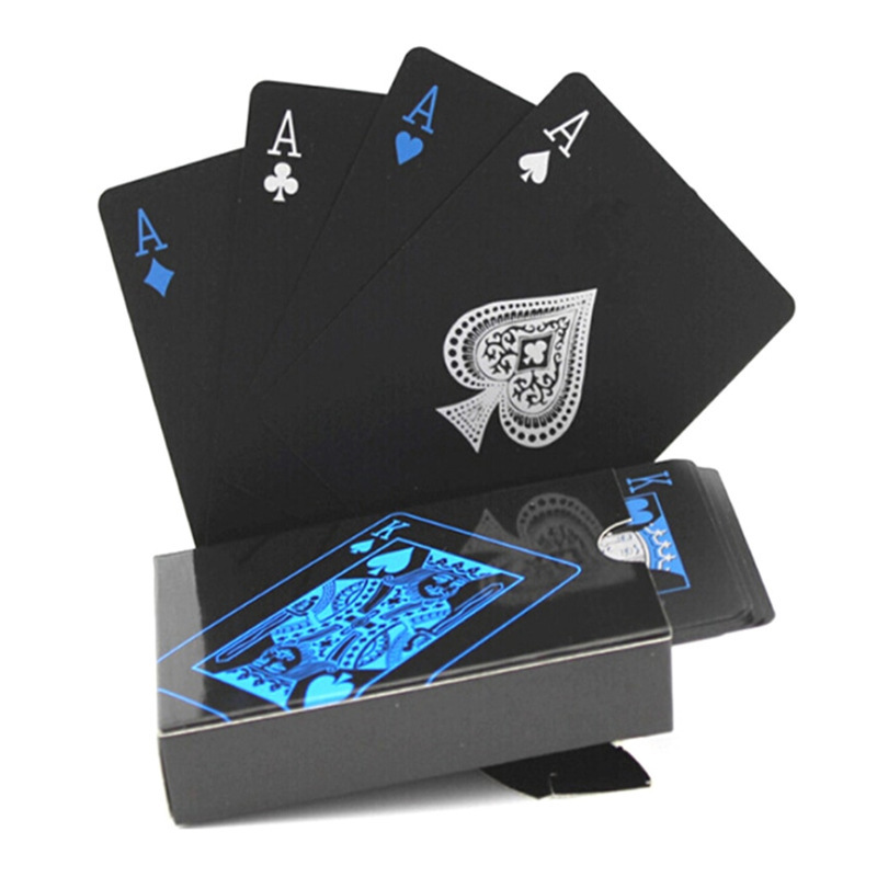 Board Game Viral - Schwarze Kunststoff-Spielkarten, blau, rot, gelb, Spielkarten-Set,
