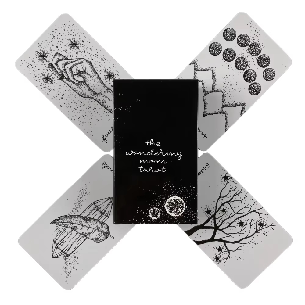 Board Game Quantum - The Wandering Moon Tarot Decks 78-Karten-Tarot-Deck