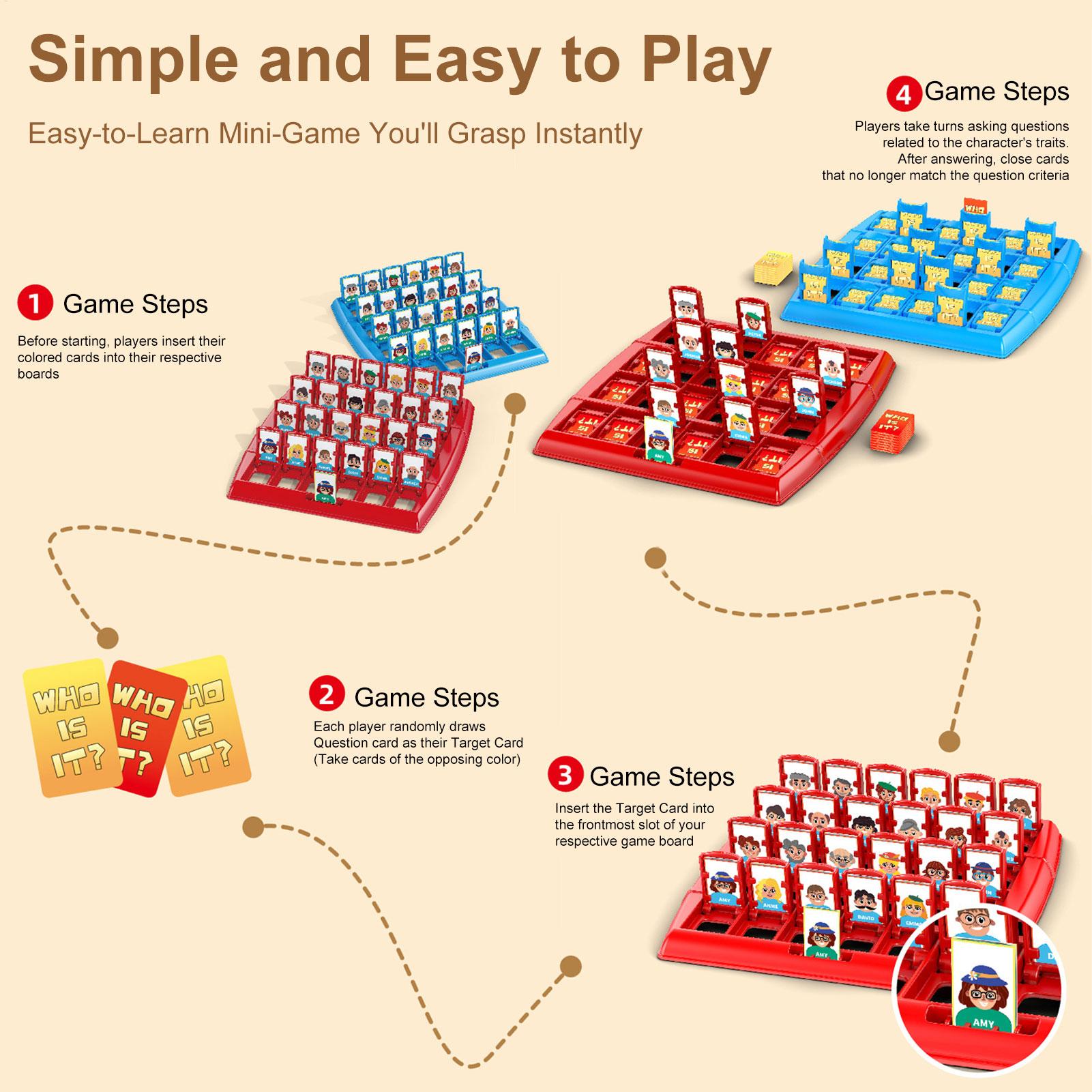 Board Game Guess Who - Minigame „Rate mal, wer ich bin“