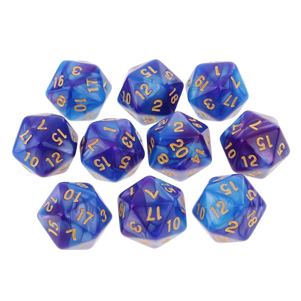 Board Game Viral - 10 Stück polyedrische 20-seitige Würfel D20
