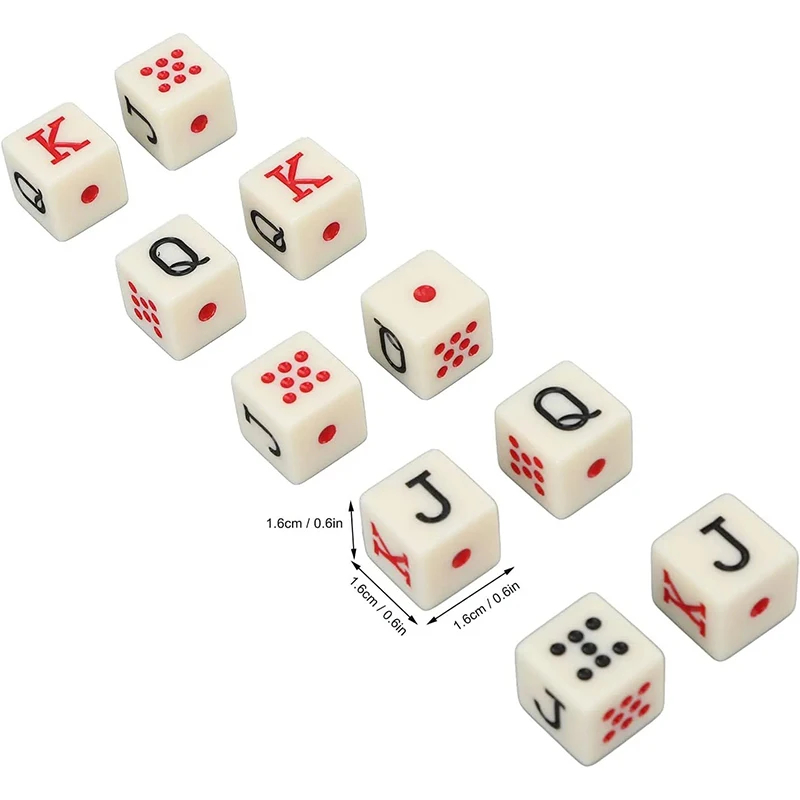 10 Teile/satz 16mm Poker Würfe – Board Game Viral Bewertung und Preis